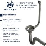 Granit Evye Tek Hazneli Taşmalı Sifon Takımı