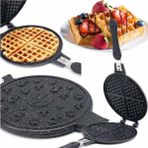 Granite Waffle Tavası, Bakalit Sap, Şık ve Dayanıklı Tasarım - Seçenek 1 - Antrasit