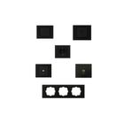Grano Siyah Set (10 Anahtar+3 komütatör+20 T.Priz+Tv+Telefon+1 Üçlü+3 İkili+15 Tekli Çerçeve)