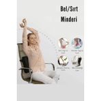 Grantout Lüx Ortopedik Sırt Minderi Sandalye Bel Yastığı Bel Desteği Bel Minderi Bel Minderi - 34 x 50 cm - Beyaz
