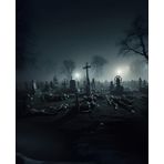 Graph Notebook: Halloween Collection | forgotten battlefield of the skeleton warriors | 100 pages, 7.5x9.25 inch