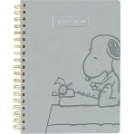 Graphique Vegan Deri Spiral Günlük, Snoopy Tipi – 20,32 Cm X 25,4 Cm, 192 Çizgili Sayfa, "Şimdi Yaz" Yazılı Gümüş Folyo Kapağında Süslenmiştir – Notlar, Listeler Daha Fazlası İçin Mükemmel