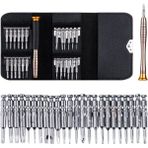 Grask 25 In 1 Deri Cüzdanlı 25 Parça Mini Tornavida Seti Cep Boy