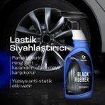 GRASS Black Rubber 600 ml - Ultra Siyah Lastik Parlatıcı | 4 Hafta Kalıcı | Suya Dayanıklı & Jantsız Formül | Mat/Parlak Seçenek