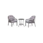 Grass Garden Defne Rattan 1+1 Masa Bahçe Balkon Mobilyası Alüminyum Üzeri Örgü Rattan