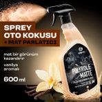 GRASS Vanilya Oto Kokusu Sprey 600 ml – Torpido & Plastik Mat Bakım (Polyrole Matte)