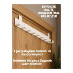 Grassi Kapı Arkası Havlu Askılık-Organizer Askılık - Mutfak ve Banyo Kapı Arkası Askılık-Beyaz