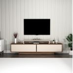 Grasyas Modern Dekoratif Tv Sehpası, Ceviz Bej