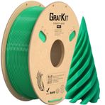 GratKit PETG 3D yazıcı filamenti 1,75 mm 1 kg makara, 3D baskı malzemesi ± 0,03 mm hassasiyet, kolay yazdırılır, eşit sarma, yeşil