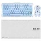 Gravastar K1 Mekanik Gaming Klavye, M1 Pro Kablosuz Optik Mouse ve Mousepad Oyuncu Seti (Ice Blue)