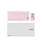 Gravastar K1 Mekanik Gaming Klavye, M1 Pro Kablosuz Optik Mouse ve Mousepad Oyuncu Seti, Sakura Pink - Pembe