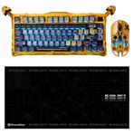 Gravastar K1 Pro Mekanik Gaming Klavye, X Kablosuz Optik Mouse ve Mousepad Oyuncu Seti (Battle-Worn Yellow)