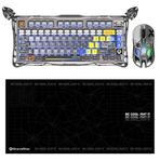 Gravastar K1 Pro Mekanik Gaming Klavye, X Kablosuz Optik Mouse ve Mousepad Oyuncu Seti, Interstellar
