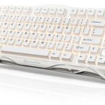 GravaStar Mercury K1 Lite RGB Kablosuz Mekanik İngilizce Q Beyaz Gaming Klavye