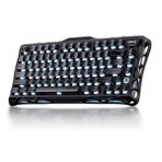 GravaStar Mercury K1 mekanik klavye, alüminyum çerçeveli, %75 kablosuz oyun klavyesi, Hot Swap özel klavye, düğmeli, gaz zinciri, RGB üç modlu klavye, PBT tuş kapakları, 8000 mAh siyah sis