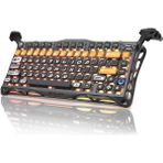 Gravastar Mercury K1 Pro Rgb Kablosuz Mekanik Gaming Klavye, Alüminyum Çerçeveli, Ingilizce Q, Cyberflare - Siyah - Turuncu