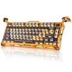 Gravastar Mercury K1 Pro Rgb Linear Key Switch İngilizce Q Battle-Worn Yellow Kablosuz Gaming Klavye