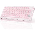 Gravastar Mercury K1 Rgb Kablosuz Mekanik Gaming Klavye, Alüminyum Çerçeveli, Ingilizce Q, Special Edition, Sakura Pink - Pembe