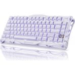 Gravastar Mercury K1 Rgb Kablosuz Mekanik Gaming Klavye, Ingilizce Q, Lavender Purple - Lavanta Mor