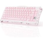 Gravastar Mercury K1 Rgb Kablosuz Mekanik Klavye, Alüminyum Çerçeveli, İngilizce Q, Special Edition, Pembe