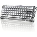 Gravastar Mercury V60 Manyetik Switch Klavye, Kablolu, İngilizce Q, Deluxe Edition (Chrome Silver)