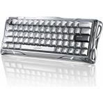 Gravastar Mercury V60 Pro Hall Effect Manyetik Switch Gaming Klavye, Hot-Swappable, Rapid Trigger, 8000Hz, 0.125MS Ultra Düşük Gecikme, Kablolu, Rgb Işıklı, Ingilizce Q, Chrome Silver - Renk - Gümüş