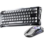 Gravastar Mercury V60 Pro Hall Effect, Rapid Trigger 8.000 Hz Kablolu Manyetik Klavye + Xpro 32.000 Dpı Rgb Kablosuz Mouse Oyuncu Seti, Chrome Silver - Gümüş