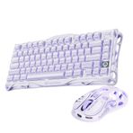 GravaStar Mercury V75 Hall Effect, Rapid Trigger 8.000 Hz Kablolu Manyetik Klavye + M1 Pro 26.000 DPI RGB Kablosuz Mouse Oyuncu Seti, Lavender Purple