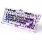 Gravastar Mercury V75 He Hall Effect Manyetik Switch Klavye, Hot-Swappable, Rapid Trigger, 8000Hz, 0.125Ms Düşük Gecikme, Kablolu, Rgb Işıklı, İngilizce Q, Mecha Gray