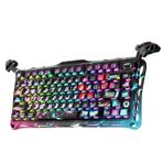 GravaStar Mercury V75 Pro HE Hall Effect Manyetik Switch Gaming Klavye, Hot-Swappable, Rapid Trigger, 8000Hz, 0.125ms Ultra Düşük Gecikme, Kablolu, RGB Işıklı, İngilizce Q, Neon Graffiti