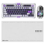 Gravastar V75 Manyetik Kablolu Gaming Klavye, XPro Kablosuz Optik Mouse ve Mousepad Oyuncu Seti, Mec