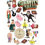 Gravity Falls Sticker Telefon Laptop Notebook Tablet Defter Matara Stiker Etiket ST786