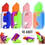 Gravity Knife (Stresbıçağı) Havuç Bıçak Kıpır Bıçak Oyuncak/renkli 10 Adet