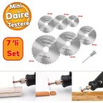 Gravur Mini Dremel Daire Testere Seti Kesme Rotus Celik Plastik Ahsap Kesim Hassas Kesi 7 'Li Set