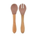 Gray Line Gry Mama Kaşığı ve Çatal Seti Woody Brown Nel1 - BELİRTİLMEMİŞ