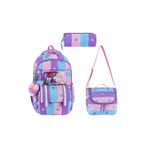 great bags Suya Dayanıklı Kız Çocuk Ortopedik Ortaokul, İlkokul Sırt Çantası Folyolu Beslenme Ve Kalemlikli Set