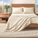 Great Bay Home Ekstra yumuşak %100 pamuk flanel nevresim takımı, sıcak, rahat, hafif, lüks kışlık yatak çarşafı, tek renkli renklerde, Nordic koleksiyonu (Kingboy, Pristine Ivory)