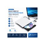 GreaTech Taşınabilir Harici USB 3.0 Tyce-C CD/DVD Optik Yazıcı Okuyucu Ultra İnce Windows Mac Dizüstü