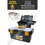 Greathings 22'lik Klasik Takım Çantası , Düzenleyici Organizer Malzeme Kutusu Hobi El Aleti Çivi Vida Çantası