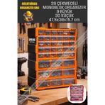Greathings 39 Çekmeceli Mega Boy Monoblok Organizer Hobi Seti Vida Çivi Malzeme Kutusu Takım Çantası