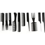 Greathings Beauty Care 10'lu Profesyonel Kuaför Tarağı Seti - Berber Tarağı Kremeli Malzeme
