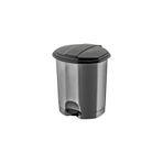 Greathings DÜNYA-01013-400&410 ( SİYAH & GRİ ) ( 18LT ) ( PEDALLI ) ÇÖP KOVASI PLASTİK ( 305X301X390MM )
