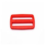 GreatRise 50 Adet Renkli Tri Glide Sürgü Plastik Merdiven Tokası Ayar Sürgü Regülatör Tri Glide Slider Plastik Merdiven Kilit Toka Kayış Kilit Sırt Çantası Kemer Kırmızı 16 mm