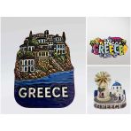 Greece (Yunanistan) Temalı Kabartmalı Polyester 3 lü Magnet Seti Buzdolabı Süsü (kod:1086)
