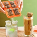 Green-4 Top Ayı Küçük Oyuncak Ayı Şekli Buz Küpü Kalıp 4 Izgara 3D Gıda Sınıfı Silikon Ayı Buz Tepsisi Soğuk Içecek Için Ev Dondurma Kalıbı Viski (Yurt Dışından) - Ice Cream Tubs - Renkli