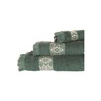 Green Black Hereke Yeşil 3 Parça Havlu Seti