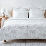 Green Black Lavena Kır Çiçekleri Çift Kişilik %100 Ege Pamuğu Nevresim Takımı - Çarşaflı - 4 Yastıklı Krem-Kahve - Krem - Kahverengi - 200 x 220 cm