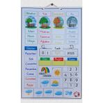 Green Class Mıknatıslı Takvim Eğitim Ürünü 40x25 cm Çocukların Zaman Kavramını Geliştirir