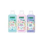 Green Clean Baby Organik Bitkisel Çamaşır Detarjanı 1 Lt + Yumuşatıcı 1 Lt + Leke Çıkarıcı 1 Lt