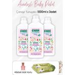 Green Clean Baby Yumuşatıcı 1000 ml x 3 Adet ve Zeytinyağlı Pamuklu 50'li